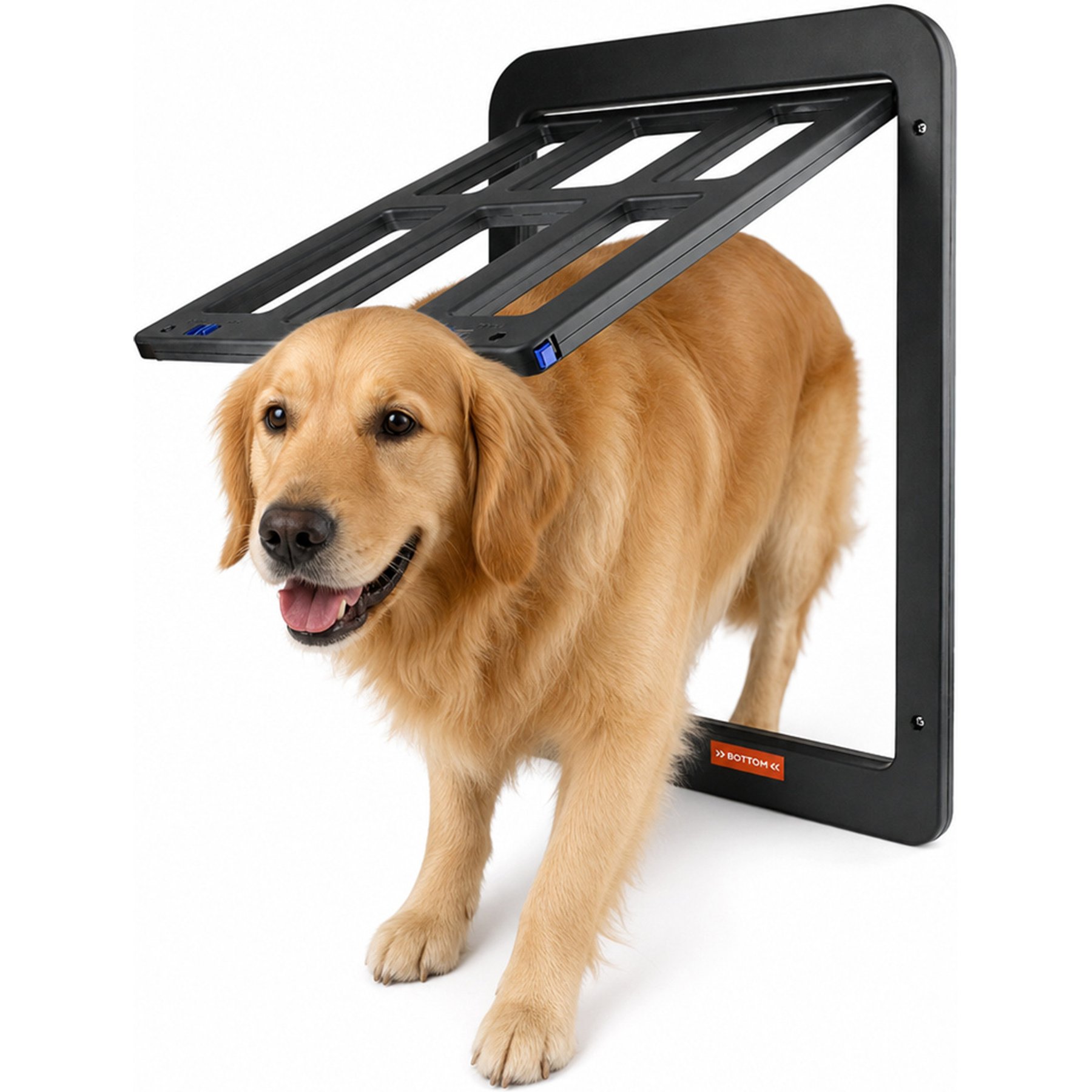 Mora Pets Lockable Screen Dog & Cat Door, Black, 17.5 x 13.4-in