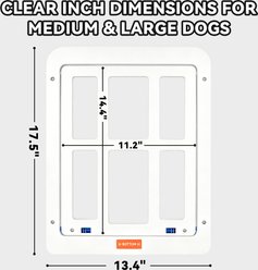 Mora Pets Lockable Screen Dog & Cat Door, White, 17.5 x 13.4-in slide 2 of 7