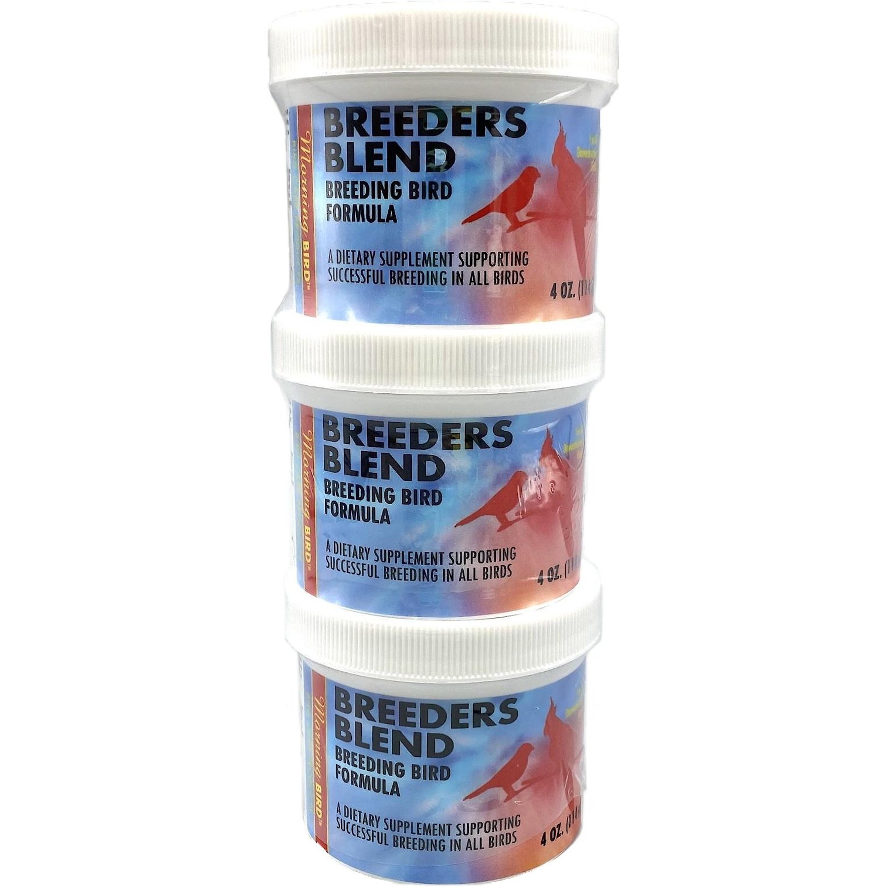 Morning Bird Breeders Blend Bird Supplement, 4-oz bottle, case of 3