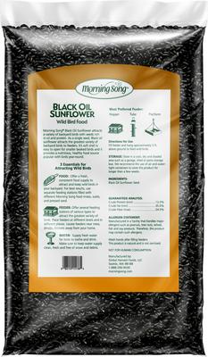 Show full view: Morning Song Black Oil Sunflower Seed Wild Bird Food, 10-lb bag slide 2 of 10