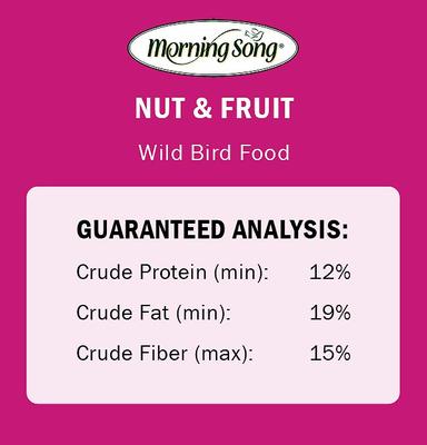 Show full view: Morning Song Nut & Fruit Wild Bird Food, 15-lb bag slide 8 of 10
