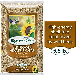 Morning Song Sunflower Hearts & Chips Wild Bird Food, 5.5-lb bag