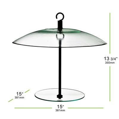 Show full view: Mosaic Birds 360 Degree Seed Cylinder Bird Feeder, 15-in, Clear slide 3 of 3