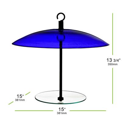 Show full view: Mosaic Birds 360 Degree Seed Cylinder Bird Feeder, 15-in, Cobalt Blue slide 4 of 5