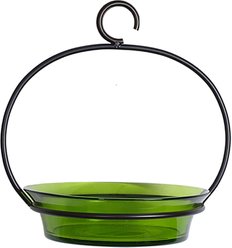 Mosaic Birds Cuban Hanging Bird Bath & Feeder, 20-oz, Lime