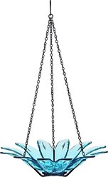Mosaic Birds Daisy Hanging Bird Feeder, 16.9-oz, Aqua