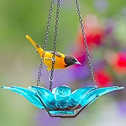 Mosaic Birds Daisy Hanging Bird Feeder, 16.9-oz, Aqua slide 2 of 5