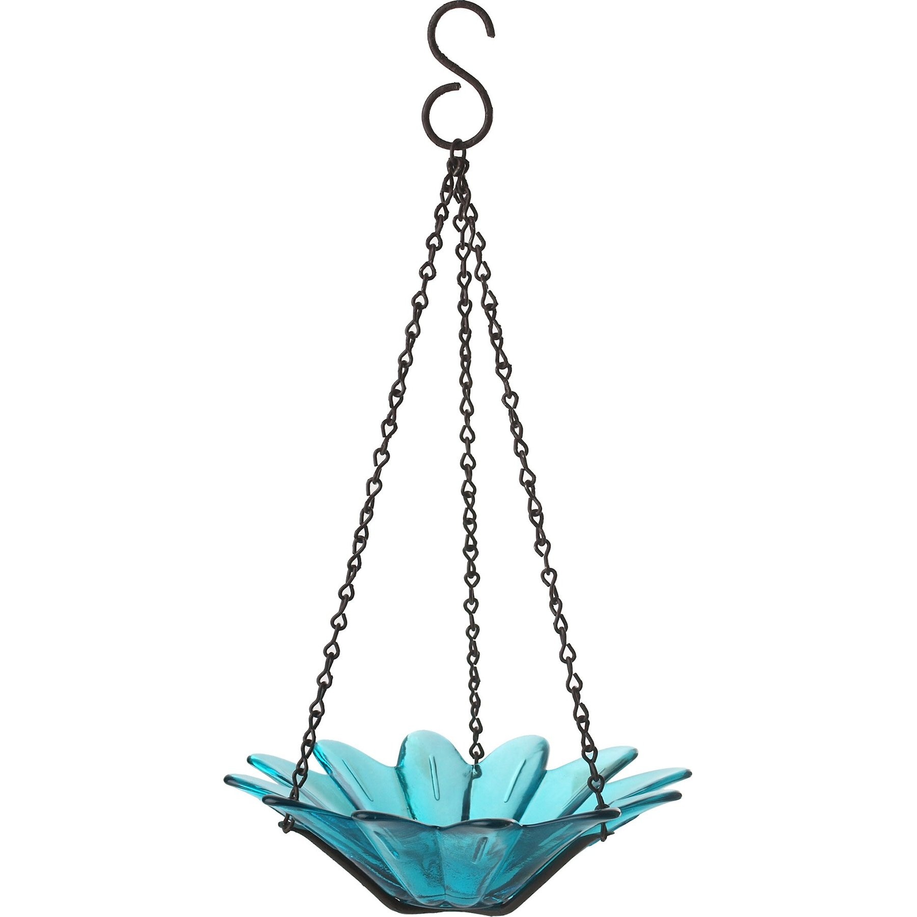 Mosaic Birds Daisy Petite Hanging Bird Feeder, 10.1-oz, Aqua