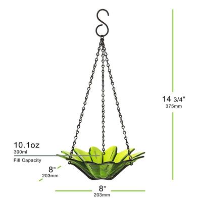 Show full view: Mosaic Birds Daisy Petite Hanging Bird Feeder, 10.1-oz, Lime slide 3 of 6