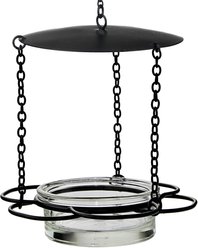 Mosaic Birds Floral Hanging Bird Feeder, 3.4-oz, Clear