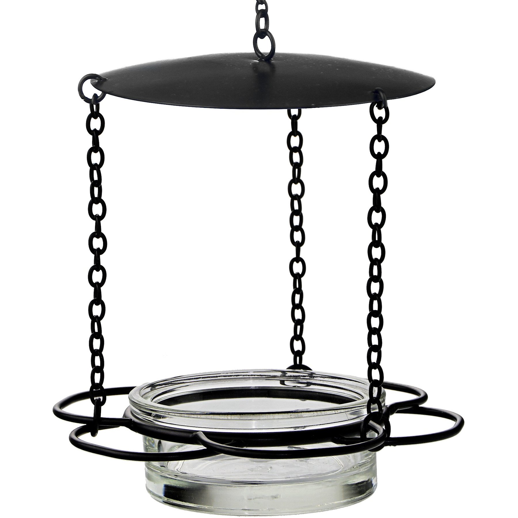 Mosaic Birds Floral Hanging Bird Feeder, 3.4-oz, Clear