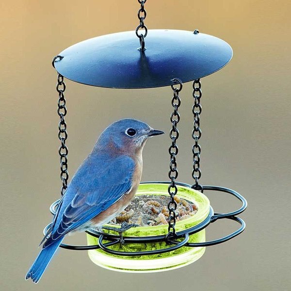 Mosaic Birds Floral Hanging Bird Feeder, 3.4-oz