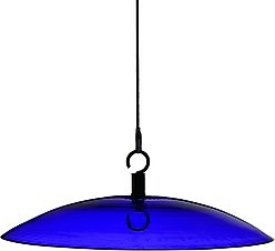 Mosaic Birds Glass Baffle Bird Weather Dome, 15-in, Cobalt Blue