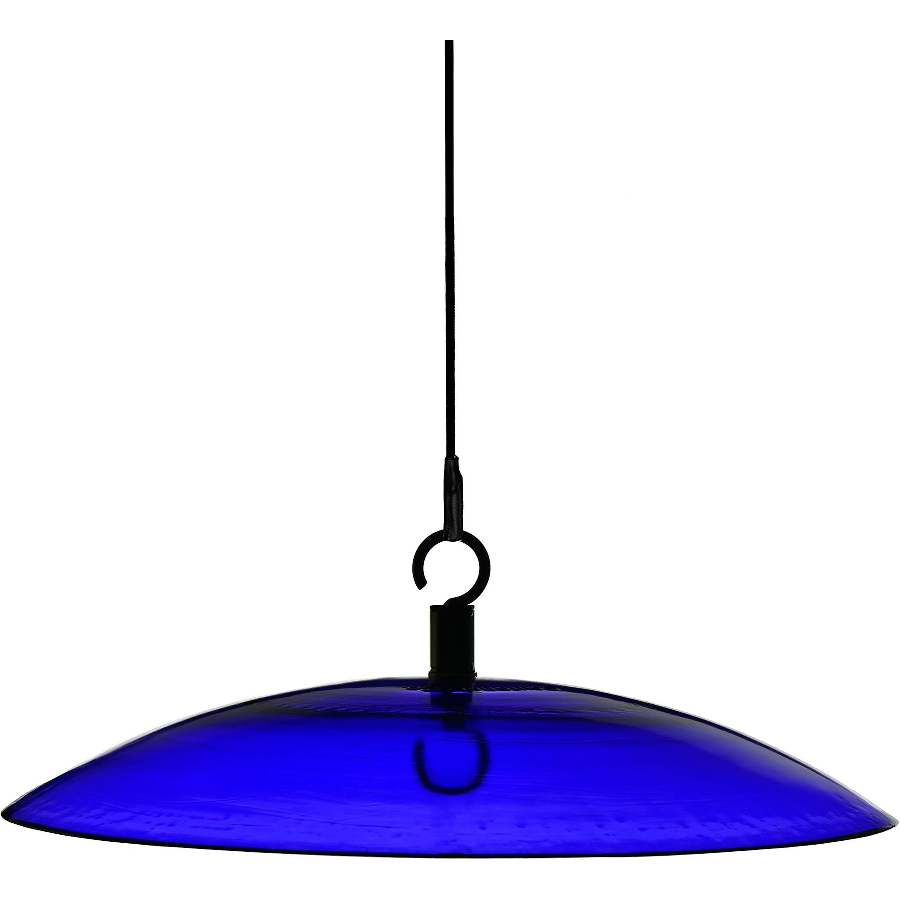 Mosaic Birds Glass Baffle Bird Weather Dome, 15-in, Cobalt Blue