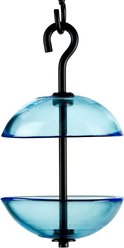 Mosaic Birds Hanging Double Poppy Bird Feeder, Aqua