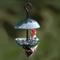 Show in main carousel: Mosaic Birds Hanging Double Poppy Bird Feeder, Aqua slide 3 of 4