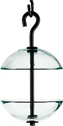 Mosaic Birds Hanging Double Poppy Bird Feeder, Clear