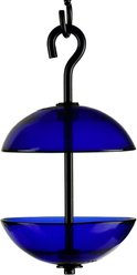 Mosaic Birds Hanging Double Poppy Bird Feeder, Cobalt Blue
