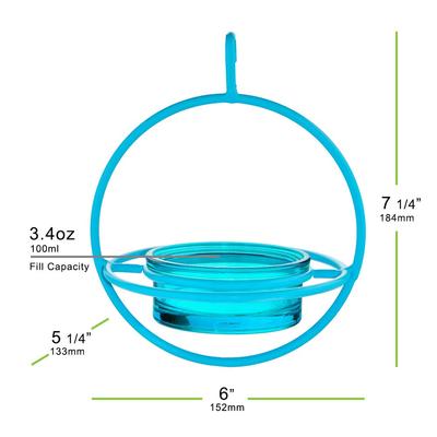 Show full view: Mosaic Birds Hummble Basic Bird Feeder, Aqua slide 5 of 7