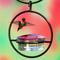 Show in main carousel: Mosaic Birds Hummble Basic Bird Feeder, Clear/Red slide 7 of 10