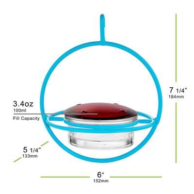 Show full view: Mosaic Birds Hummble Bold Wild Bird Feeder, Aqua slide 5 of 8