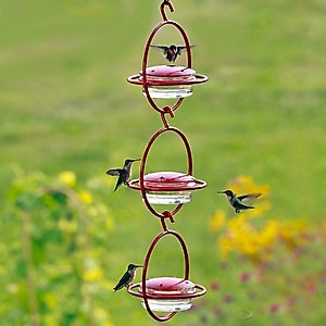 Mosaic Birds Hummble Bold Wild Bird Feeder, Clear/Red