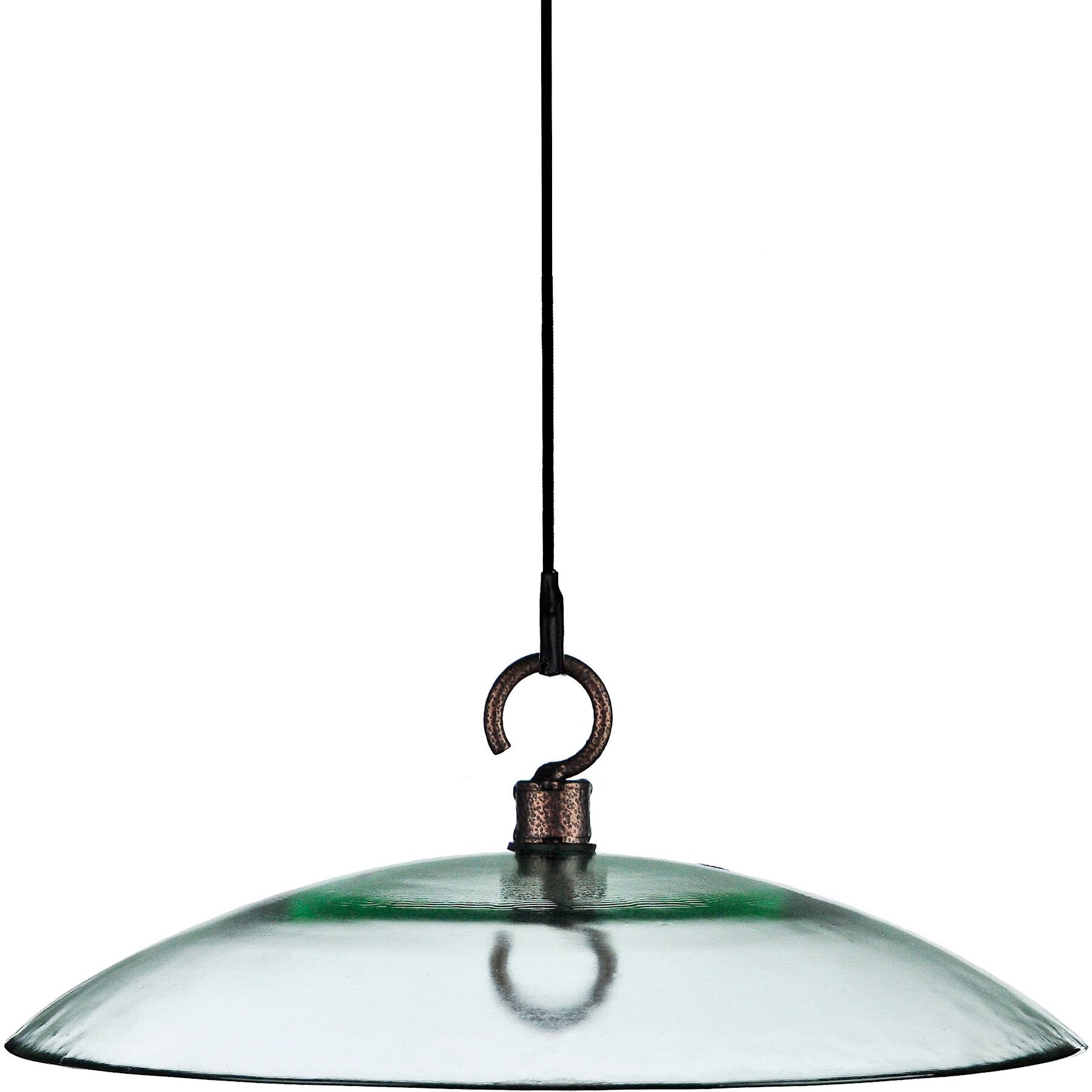 Mosaic Birds Petite Glass Baffle Bird Weather Dome, 11-in, Clear