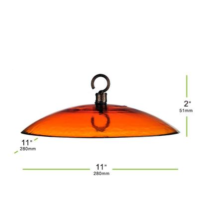 Show full view: Mosaic Birds Petite Glass Baffle Dome Feeder, Fading Sunset, 1 slide 2 of 8