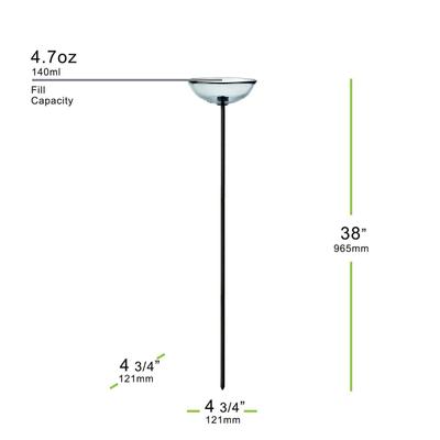 Show full view: Mosaic Birds Poppy Stake Bird Feeder, 4.7-oz, Clear slide 6 of 7