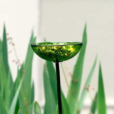 Show full view: Mosaic Birds Poppy Stake Bird Feeder, 4.7-oz, Lime slide 3 of 5