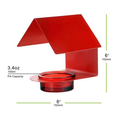 Show full view: Mosaic Birds The Cottage House Bird Feeder, 3.4-oz, Red slide 4 of 6