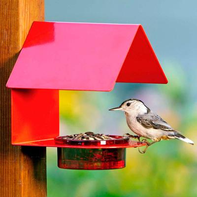 Show full view: Mosaic Birds The Cottage House Bird Feeder, 3.4-oz, Red slide 2 of 6