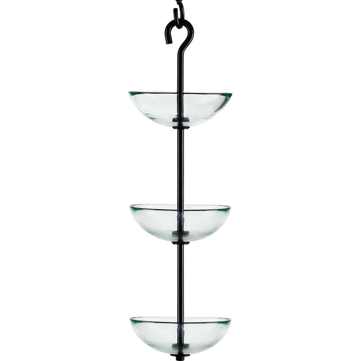 Mosaic Birds Triple Hanging Poppy Bird Feeder, 14.1-oz, Clear