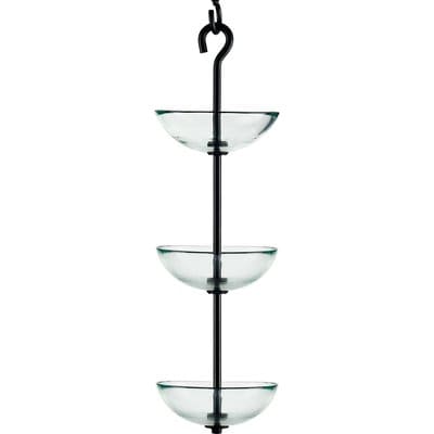 Mosaic Birds Mosaic Birds Triple Hanging Poppy Bird Feeder, 14.1-oz, Clear