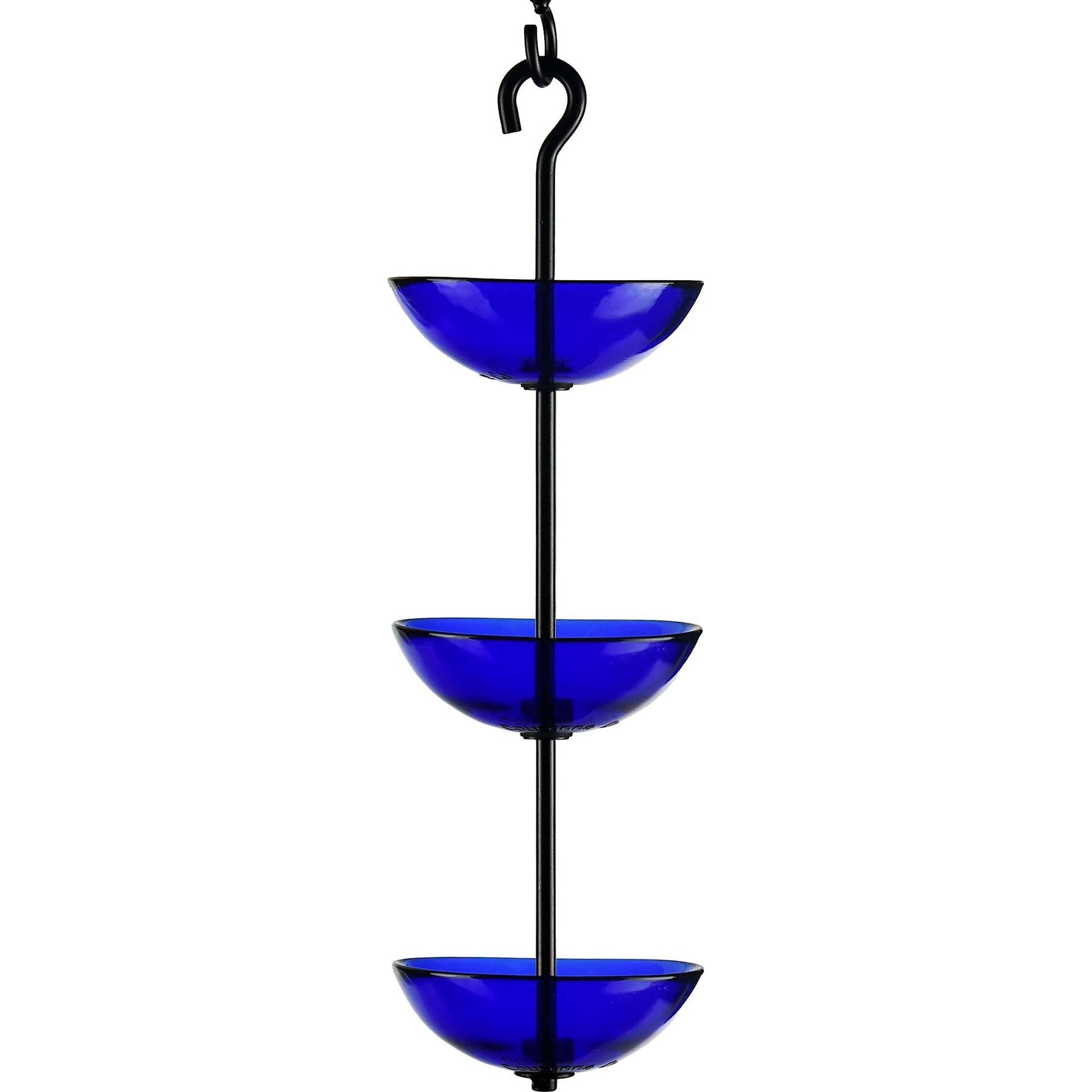 Mosaic Birds Triple Hanging Poppy Bird Feeder, 14.1-oz, Cobalt Blue