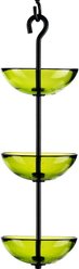 Mosaic Birds Triple Hanging Poppy Bird Feeder, 14.1-oz, Lime