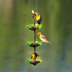 Mosaic Birds Triple Hanging Poppy Bird Feeder, 14.1-oz, Lime slide 2 of 7