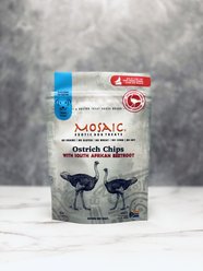 Mosaic South African Ostrich Chips Beetroot Infused Jerky Dog Treats, 2.5-oz bag