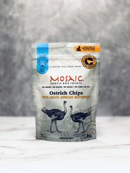 Mosaic South African Ostrich Chips Butternut Infused Jerky Dog Treats, 2.5-oz bag