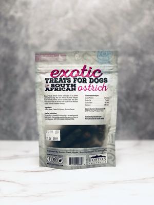 Show full view: Mosaic South African Ostrich Sausages Rooibos Infused Jerky Dog Treats, 3-oz bag slide 4 of 4