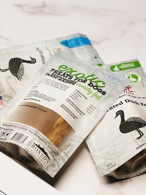 Show full view: Mosaic USA Dehydrated Duck Feet Dog Treats, 3-oz bag slide 3 of 5