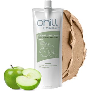 Mount Ara Chill Calming Peanut Butter & Apple Spread Dog Treat, 8-oz pouch