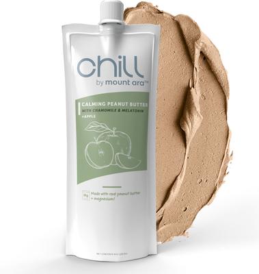 Show full view: Mount Ara Chill Calming Peanut Butter & Apple Spread Dog Treat, 8-oz pouch slide 4 of 6