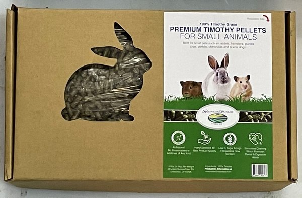 Mountain Sunrise Feed Timothy Hay Pellets Small Pet Food, 10-lb bag