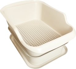 Mr. Catman Sifting Cat Litter Box with Sifter Pan & 7-Day Waste Storage Tray, Large, Beige slide 1 of 8