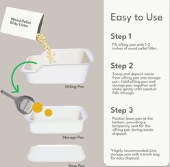 Mr. Catman Sifting Cat Litter Box with Sifter Pan & 7-Day Waste Storage Tray, Large, Beige slide 2 of 8