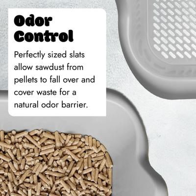 Mr. Catman Sifting Cat Litter Box with Sifter Pan & 7-Day Waste Storage Tray, Large