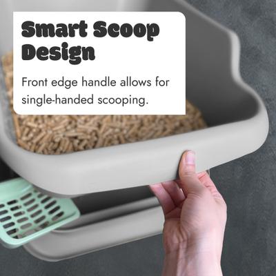 Mr. Catman Sifting Cat Litter Box with Sifter Pan & 7-Day Waste Storage Tray, Large