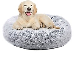 Mr. Peanut's OrthoPlush Orthopedic Cat & Dog Bed, Gray, Small