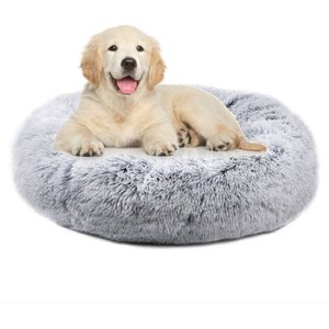 Mr. Peanut's OrthoPlush Orthopedic Cat & Dog Bed, Gray, Small